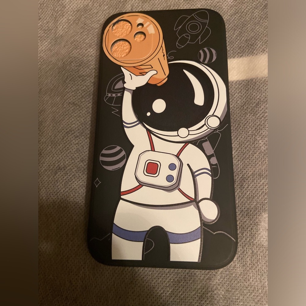 This is a brand new iPhone 11 looking up in space    space boy case